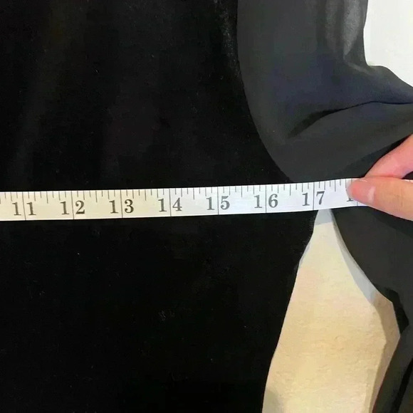 Tahari ASL Women's Black Long Sleeve Velvet Cocktail Dress size 8 - Picture 7 of 8